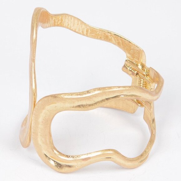 Cast Metal Spring Hinge Cuff - Picture 2 of 3